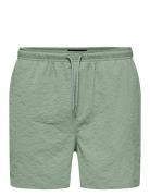 Onsted Life Solid Seersucker Swim Noos ONLY & SONS Green