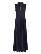 Sporty Pleated Polo Dress Ns Tommy Hilfiger Navy