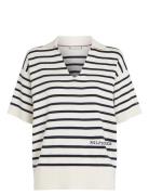 Mini Stp Co Open Polo Ss Swt Tommy Hilfiger Patterned