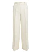 Viscose Linen Wide Leg Pants Tommy Hilfiger White