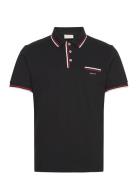 2-Col Tipping Ss Pique Polo GANT Black