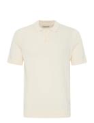 Cfaiden Ss Structured Polo Knit Casual Friday Cream