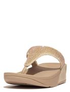 Lulu Crystal Embellished Toe-Post Sandals FitFlop Beige