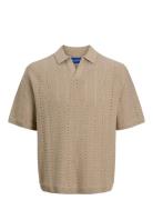 Jorparos Knit Easter Ss Crochet Polo Jack & J S Beige