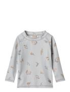 Swim T-Shirt L/S Dilan Wheat Patterned