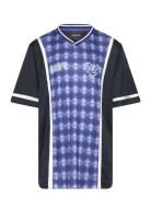 Printed Argyle T-Shirt Lyle & Scott Navy