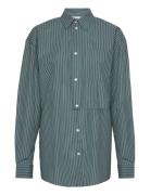 Jade Poplin Stripe Shirt WOOD WOOD Green