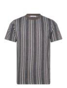 Towel Striped O-Neck Tee S/S Lindbergh Patterned
