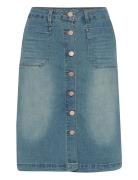 Crl Skirt Cream Blue