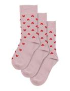 Minipop Bamboo Heart Socks 3 Pack Minipop Pink