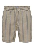 Onstrev Life Reg Struc Stripe Shorts ONLY & SONS Green
