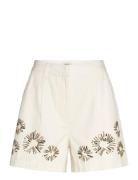 Embellished High Rise Shorts Scotch & Soda Cream