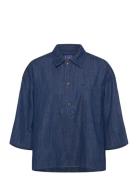 Lightweight Denim Popover Shirt Scotch & Soda Navy