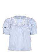 Cotton Twill Embroidered Top Scotch & Soda Blue