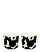 Unikko C.cup 2Dl W/Out H 2Pcs Marimekko Home Black