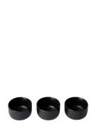 Raw Titanium Black - 3-Pak Mini Skål D7,5 X H3,8 Cm Gaveæske Aida Blac...