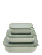 Rekt. Skålesæt M.låg Cirqula Høj 3 Stk. Mepal Green