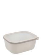 Rektangulær Skål M/Låg Cirqula Mepal White