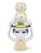 Lady With Hat Lysestage H16 Cm Pink Bjørn Wiinblad Pink