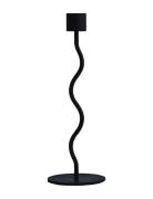 Curved Candleholder Cooee Design Black