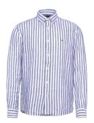 Linen Essential Stripe Rf Shirt Tommy Hilfiger Blue