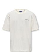 Osjsummerlife S/S Rlx Printed Tee Jrs ONLY & SONS Cream