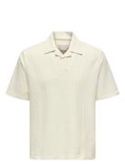 Onsmales Reg 335 Ss Resort Shirt ONLY & SONS Cream