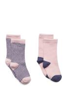 2 Pack Mixed Socks Mango Pink