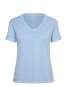 Reg Sunfaded Ss V-Neck T-Shirt GANT Blue