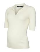 Vmmholly 2/4 Polo Pullover Ga Noos Vero Moda Maternity White