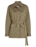 Gold Button Utility Jacket Tommy Hilfiger Green