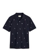 Embroidered Graphic Polo GANT Blue