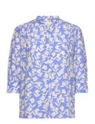 Rel Floral Print Ss Blouse GANT Blue