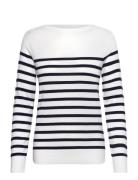 Fine Knit Striped Boat Neck GANT White