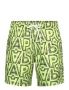 Puma Swim Men Printed Mid Shorts 1P Puma Swim Green