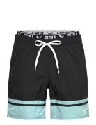 Puma Swim Men Colour Block Mid Shorts 1P Puma Swim Black