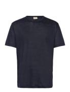 Linen Ss T-Shirt GANT Navy