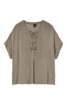 Vmbente Ss Wide Top Wvn Ga Vero Moda Khaki