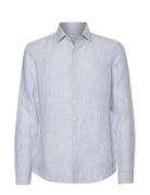 Linen Stripe Slim Shirt Calvin Klein Blue