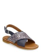Sandals - Flat - Open Toe - Op ANGULUS Navy