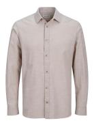 Jjesummer Shirt Ls Sn Jack & J S Beige