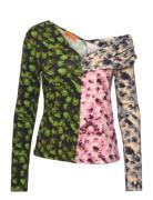 Shoulder Long Sleeve Top, 2254 STINE GOYA Patterned