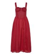 Esra Midi Dress Bardot Red