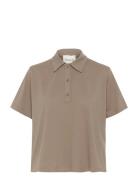 Abbymw Polo Tee My Essential Wardrobe Brown