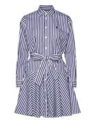 Striped Cotton Paneled Shirtdress Polo Ralph Lauren Navy
