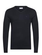 Ecovero V-Neck L/S Knit Lindbergh Blue