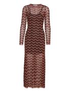 Lurex Knitted Dress Mango Brown