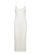 Long Openwork Knitted Dress Mango White
