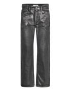 Straight Foil Jeans Mango Black