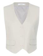 Elarahgz Linen Waistcoat Gestuz Cream